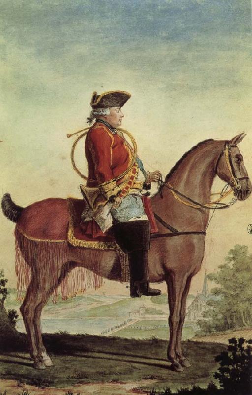 Louis Carrogis Carmontelle Louis-Philippe, duke of Orleans, in the hunt suit oil painting picture